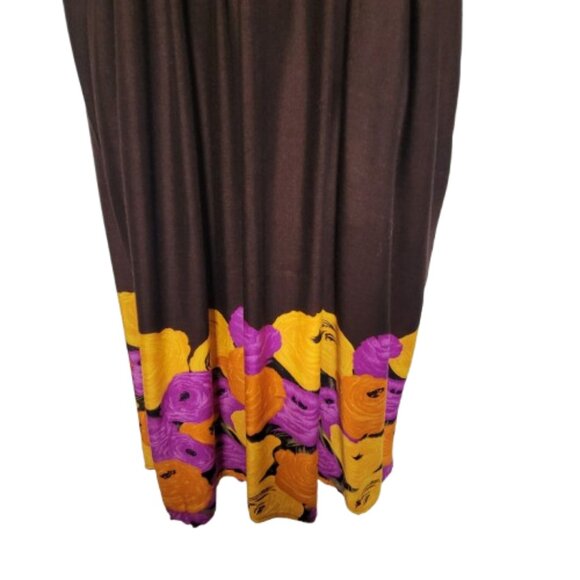 Halter Colorful Dress Summer Halter Dress in Purple and Orange Floral Print - Picture 5 of 16